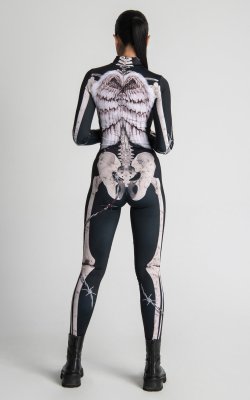 Angel Skeleton Halloween Costume Women, Get Your Spooky Vibes with This Halloween full Body Suit